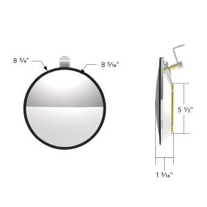 UNITED PACIFIC - UNITED PACIFIC - 86503 - ESPEJO CONVEXO DE ACERO INOXIDABLE 430 DE 8-1/2" CON LED - CONDUCTOR - Image 1
