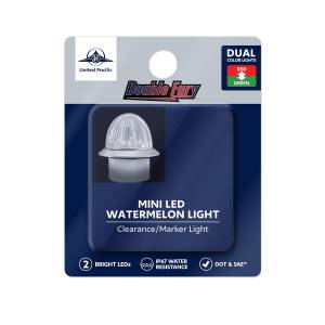 UNITED PACIFIC - 39237 - LUZ DOBLE FURY MINI SANDÍA DE 4 LED DE 3/4" CON LENTE TRANSPARENTE (LIQUIDACIÓN/MARCADOR) - LED ROJO Y VERDE
