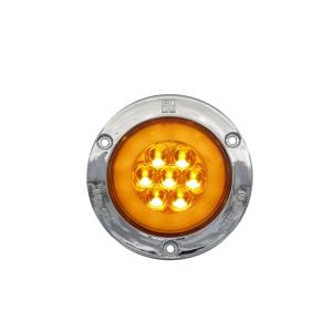 ATM - 1046AP - PLAFON STOP 19 LEDS AMBAR HALO 3" / 8 CM ARO PLASTICO CROMADO