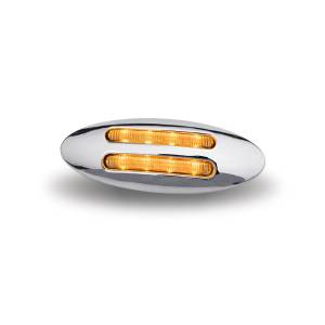 TRUX - TRUX - TLED-FG3CA - PLAFON TRUX 8 LEDS AMBAR MICA CLARA OVALADO 3 9/16" CON BISEL CROMADO 12V - Image 2