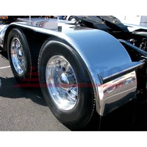 TRUX-TFEN-F11-SALPICADERA COMPLETA DE ACERO INOXIDABLE DE 132 CON BORDE ENROLLADO CALIBRE 14"