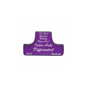 UNITED PACIFIC - 21010-1P - SOLO ETIQUETA ENGOMADA DEL PROTECTOR DEL INTERRUPTOR AXLE DIFFERENTIAL PURPURA