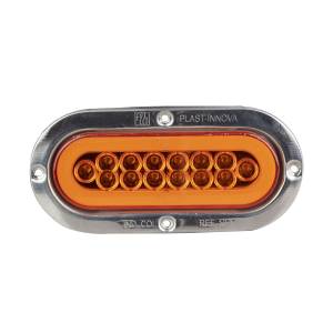 ATM - ATM - 1039A - PLAFON ATM 35 LEDS AMBAR OVALADO 6 1/4" X 2 1/4" HALO BISEL ACERO INOXIDABLE12-24V - Image 2