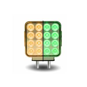 TRUX - TLED-SDXG - DIRECCIONAL TRUX CUADRADA 2 PATAS DOBLE CARA AMBAR, ROJO GIRO Y AUXILIAR VERDE