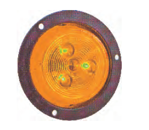 GENERICA-PPN1494-LUZ REDONDA 2 1/2" CON 3 LEDS CON FLANGE AMBAR