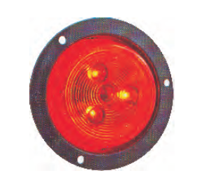 GENERICA-PPN1493-LUZ REDONDA 2 1/2" CON 3 LEDS CON FLANGE ROJA