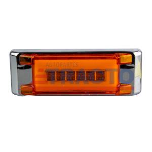ATM - ATM - 1056A - PLAFON ATM 27 LEDS AMBAR HALO RECTANGULAR 6 1/4" X 2" BISEL PLASTICO CROMADO 12-24V - Image 2