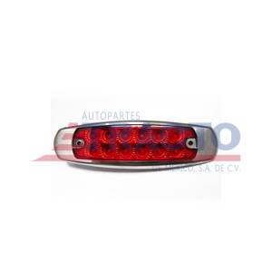 ATM - ATM - 1023R - PLAFON ATM 12 LEDS ROJO OVALADA 5" X 1 1/2" BISEL CROMADO 12-24V - Image 2