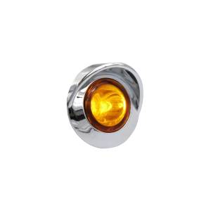 ATM - 1037VA - PLAFON ATM 1 LED AMBAR REDONDO 1/2" BISEL CON VISERA CROMADO 12-24V