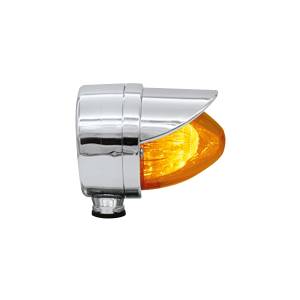 ATM - 1060SAV - SEMAFORO CORTO SENCILLO LED 11.5 X 10.5 X 9 CM 24V AMBAR VISERA CROMADA