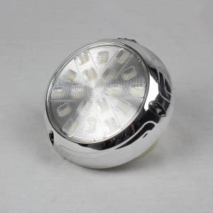 TRUX - TLED-ID20 - LUZ INTERIOR TRUX REDONDA PETERBILT 18 LED 6 COLORES BLANCO/AZUL/ROJO/AMBAR/VERDE/MORADO CROMADA 12V