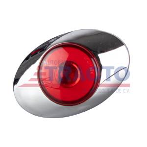 ATM - ATM - 1057R - PLAFON ATM 7 LEDS ROJO OVALADO 3" X 2" X 3/4" BISEL ACERO CROMADO 12-24V - Image 2