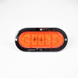 TRUCK LITE - TRUCK LITE - 460-A - PLAFON TRUCK-LITE OVALADO 6" 10 LEDS AMBAR ESTROBO CROMADO CON CONECTOR - Image 2