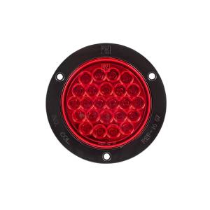 ATM - 1007RN - PLAFON ATM 24 LEDS ROJO REDONDO 4" BISEL PLASTICO NEGRO 12-24V