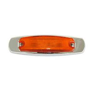ATM - ATM-38134 - PLAFON 12 LEDS AMBAR PETERBILT CON BISEL CROMADO