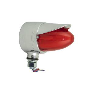 ATM - 1055SHRV - SEMAFORO GRANDE SENCILLO TIPO MISIL HALO 14.7 X 10.5 X 9 CM 24V ROJO VISERA CROMADA