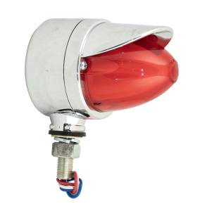 ATM - 1058SHRV - SEMAFORO MEDIANO SENCILLO TIPO MISIL HALO 10.7 X 8.8 X 7.6 24V ROJO VISERA CROMADA