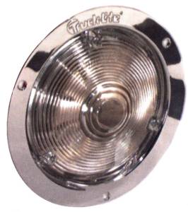 TRUCK LITE - PPI7300 - PLAFON TRUCK LITE BLANCO REDONDO 4" BISEL CROMADO