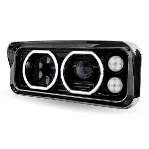 TRUX - TRUX - TLED-H122 - FARO TRUX KENWORTH T600/T800/W900A/W900B/W900L PETERBILT 365/378/379 LEDS HALO NEGRO LADO CHOFER - Image 2