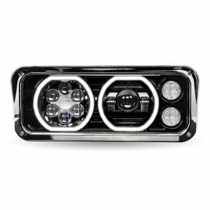 TRUX - TRUX - TLED-H122 - FARO TRUX KENWORTH T600/T800/W900A/W900B/W900L PETERBILT 365/378/379 LEDS HALO NEGRO LADO CHOFER - Image 4