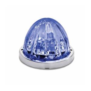TRUX - TRUX - TLED-WTAB - PLAFON TRUX 19 LEDS AMBAR/AZUL WATERMELON 3.18 X 2.56 X 3.18 12V BISEL DE PLASTICO CROMADO ESTRELLA - Image 1
