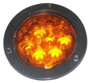 GENERICA-PPN8002A-LUZ REDONDA 4" 10 LEDS CON FLANGE AMBAR