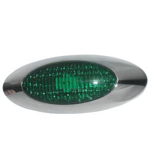 GENERICA-PPN1501-PLAFON OVALADO CON BISEL CROMADO CON FOCO VERDE