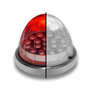 TRUX - TRUX - TLED-WXRW - PLAFON REPUESTO TRUX REDONDO WATERMELON 19 LEDS ROJO Y BLANCO MICA CLARA BISEL PLASTICO CROMADO 12V - Image 2