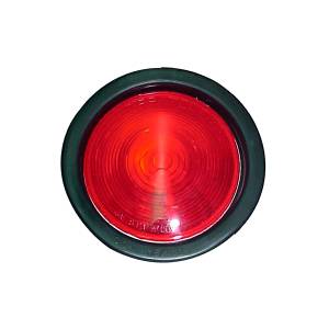 GENERICA-PPN0566-PLAFON ROJO REDONDO CON REFLEJANTE 4" CON GROMET Y CONECTOR 12V