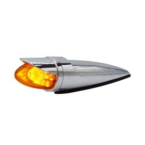 ATM - 1055CPAV - PLAFON ATM 9 LEDS AMBAR ZEPELIN REDONDO 41,2 X 8,9 CM VICERA CROMADA 12-24V