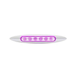 TRUX - TRUX - TLED-6XAP - PLAFON TRUX 6 LEDS AMBAR/MORADO OVALADO DELGADO 6" X 1" BISEL CROMADO - Image 4