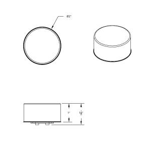 UNITED PACIFIC - 35941 - LUZ FURY DOBLE REDONDA DE 7 LED DE 2" (LIQUIDACIÓN/MARCADOR) - LED ÁMBAR Y BLANCO/LENTE TRANSPARENTE