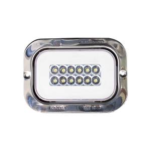 ATM - 1042B - PLAFON ATM 36 LEDS BLANCO HALO RECTANGULAR 5 1/4" 3 1/4" BISEL ACERO CROMADO 12-24V