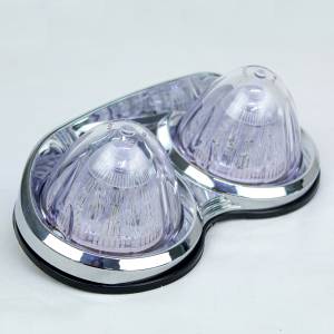 ATM - ATM - ATM-1060DAC - PLAFON ATM 9 LEDS AMBAR MICA CLARA DOBLE REDONDO 20.5 X 10.5 CMS BISEL PLASTICO CROMADO 12-24V - Image 4