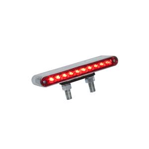 ATM - 1028 - DIRECCIONAL ATM SEMAFORO RECTANGULAR MEDIANO 16.9 X 5 X 4.7CM 20 LED 12V-AMBAR-ROJO ARO ABS CROMADA