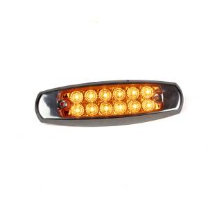 ATM - ATM - 1023 - PLAFON ATM 12 LEDS AMBAR PERTERBILT CON REFLECTOR BISEL ACERO INOXIDABLE 12-24V - Image 2