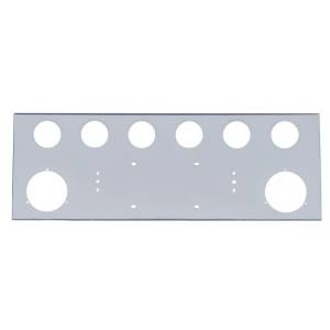 UNITED PACIFIC - 21478 - PORTAPLACA UNITED PACIFIC CENTRAL TRASERO DE A/INOX DE 34" CON 2 CORTES DE LUZ DE 4" Y 6 DE 2"