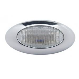 UNITED PACIFIC - 38222 - PLAFON OVALADO MICA CLARA LUZ AMBAR 5 LEDS