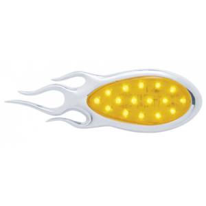 UNITED PACIFIC - 38808 - LUZ"INFIERNO" 16 LEDS AMBAR CON BISEL CROMADA