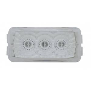 UNITED PACIFIC - 39525 - PLAFON RECTANGULAR CHICO MICA CLARA LUZ AMBAR 3 LEDS
