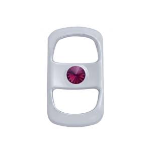 UNITED PACIFIC - 42053 - CUBIERTA PLASTICO CROMADA DEL INTERRUPTOR CON DIAMANTE PURPURA 3 PIEZAS FREIGHTLINER