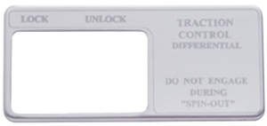 UNITED PACIFIC - 48504 - PLACA DECORATIVA PARA SWITCH EJE TRASERA TRACC. DIFERENCIAL