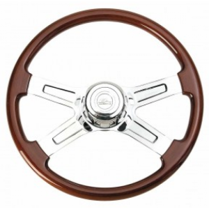 UNITED PACIFIC - 88113 - VOLANTE 18" KENWORTH 95-97 PETERBILT 93-984 BRAZOS CROMADOS ARO MADERA