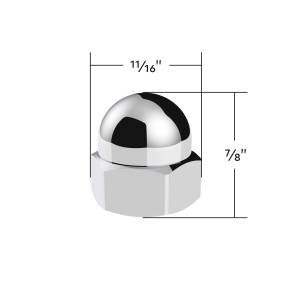UNITED PACIFIC - UNITED PACIFIC - 10021M50 - TAPA DE TUERCA BELLOTA CROMADA 11/16" X 7/8" (50 UNIDADES/CAJA) - Image 3