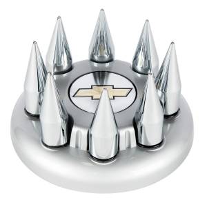 UNITED PACIFIC - UNITED PACIFIC - 10351B - TAPA CROMADA DE TUERCA DE TAPACUBOS CON PICO PARA CAMIONES CHEVY Y GMC 1999-2018 DE TAMAÑO COMPLETO - A PRESIÓN (A GRANEL) - Image 3