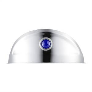 UNITED PACIFIC - 10444 - VISERA CROMADA CON PUNTO DE CRISTAL AZUL PARA FARO DE 7"