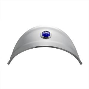 UNITED PACIFIC - UNITED PACIFIC - 10444 - VISERA CROMADA CON PUNTO DE CRISTAL AZUL PARA FARO DE 7" - Image 2
