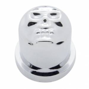 UNITED PACIFIC - 10573 - TAPA DE TUERCA DE CALAVERA DE PLÁSTICO CROMADO DE 7/16" X 3/4", ESTILO A PRESIÓN (PAQUETE DE 10)