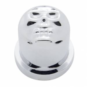 UNITED PACIFIC - 10575 - TAPA DE TUERCA DE CALAVERA DE PLÁSTICO CROMADO DE 9/16" X 1-1/4", ESTILO A PRESIÓN (PAQUETE DE 10)