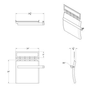 UNITED PACIFIC - UNITED PACIFIC - 10585 - JUEGO DE GUARDABARROS CUARTO DE INOXIDABLE SERIE COMPETITION DE 24" X 24" - SOPORTE DE TUBO (PAR) - Image 9